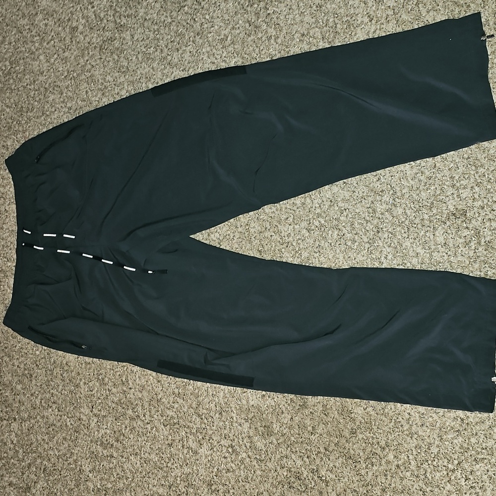 Nike Mens Sz Xlg Wind Trackpants,zippered Bottoms. Black With Reflectors!